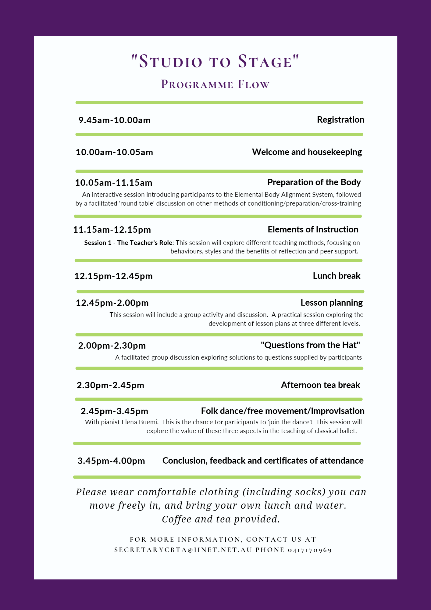 January 2022 convention  – “Studio to Stage” session 1