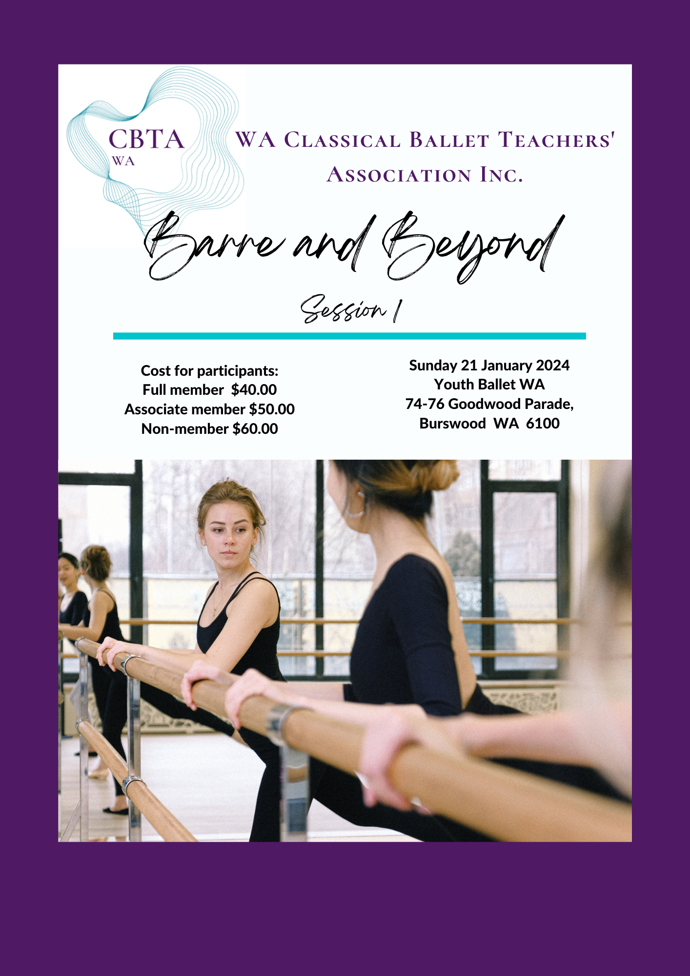 “Barre and Beyond” Session 1 – “Exploring Artistry” and “Teaching Teachers” (Half Day)
